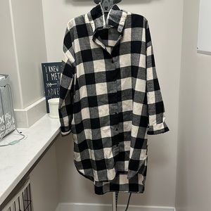 Plaid black and white dress lightly used
